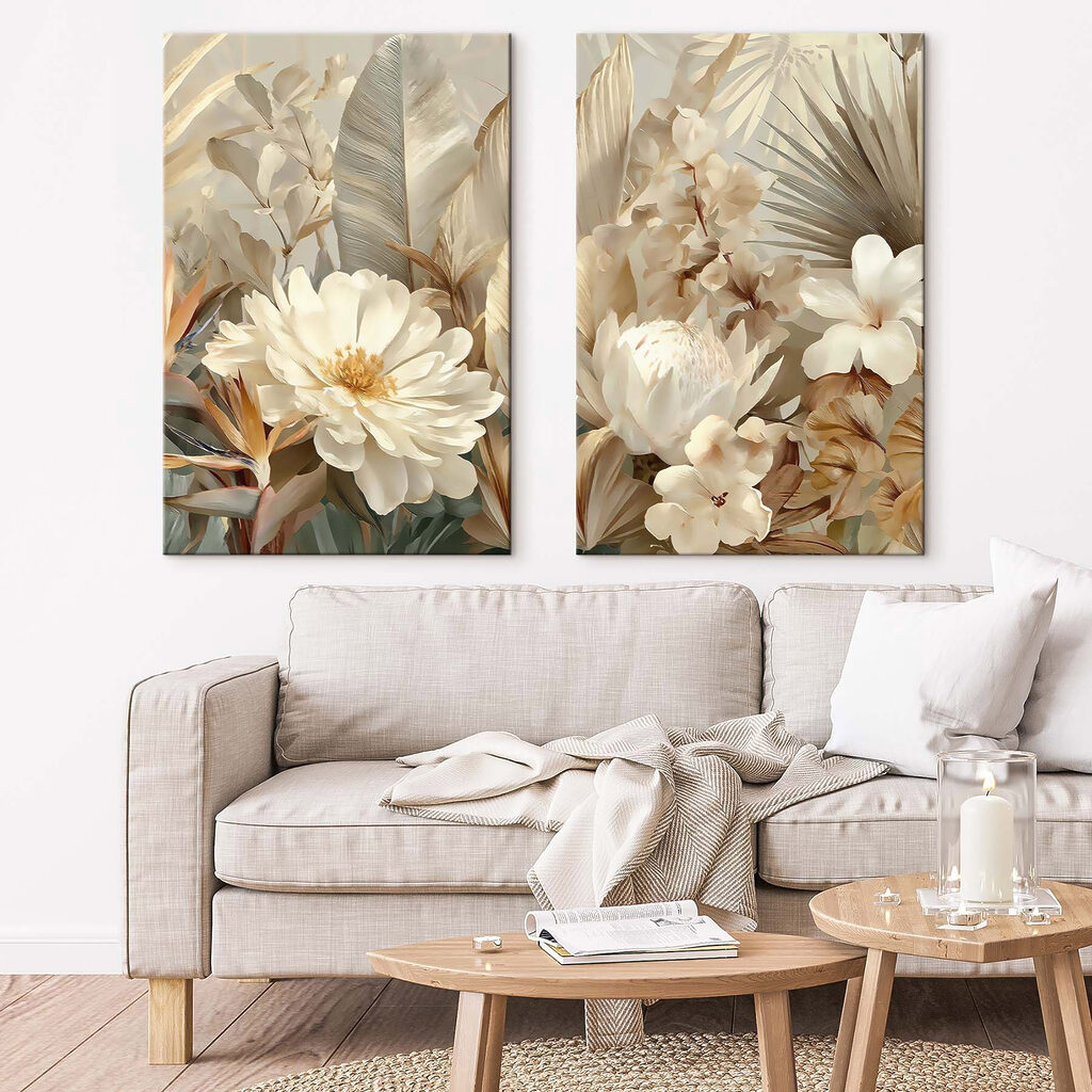 Flores em tons quentes — interior 2