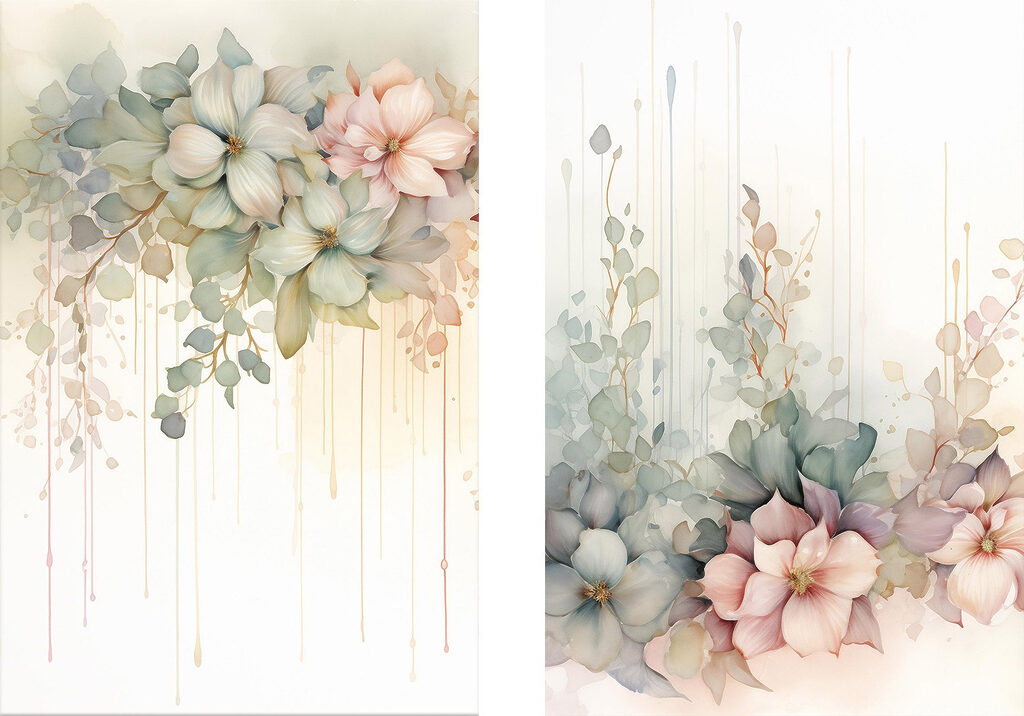 Grinaldas em tons pastel — design completo