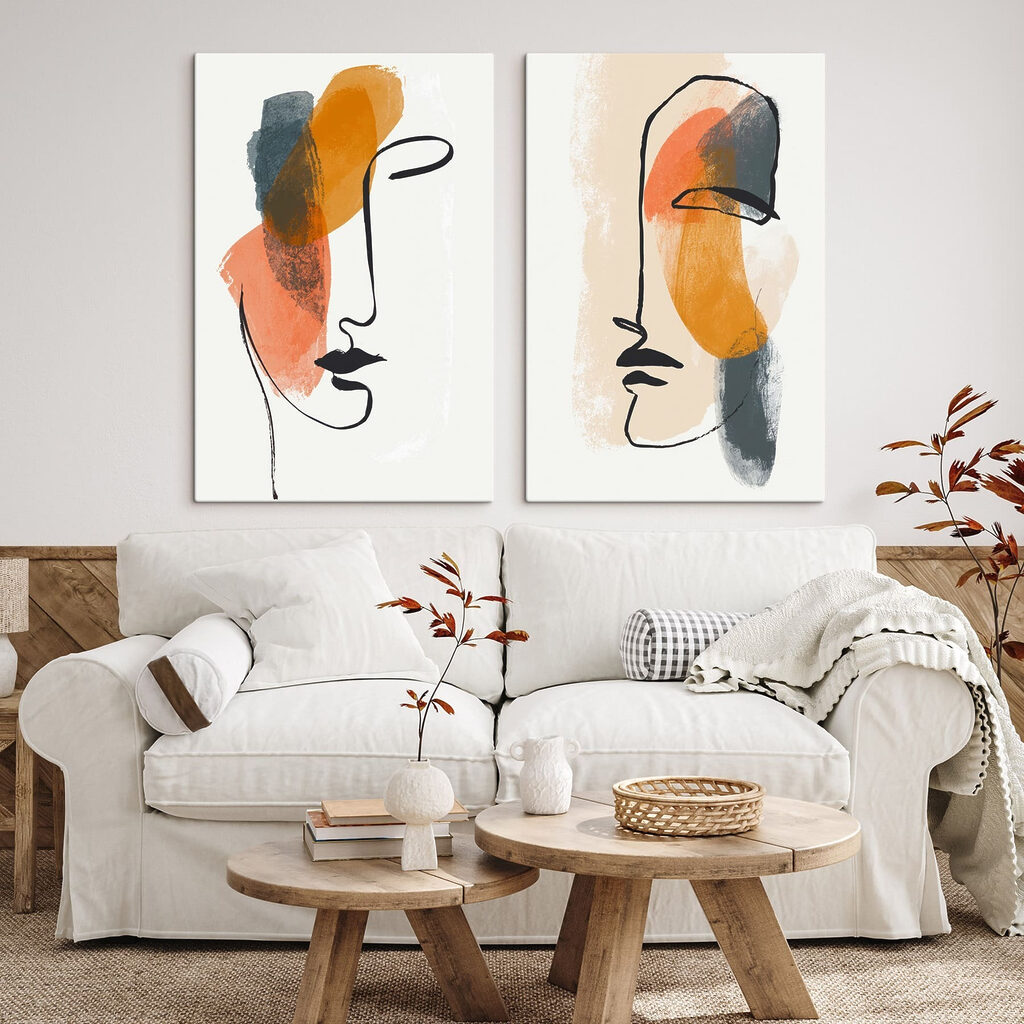 Rostos em linhas simples — interior 2