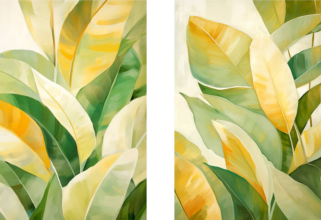 Folhas vivas e suaves — design completo