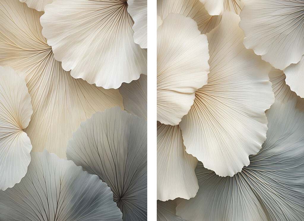 Folhas de bordas onduladas — design completo