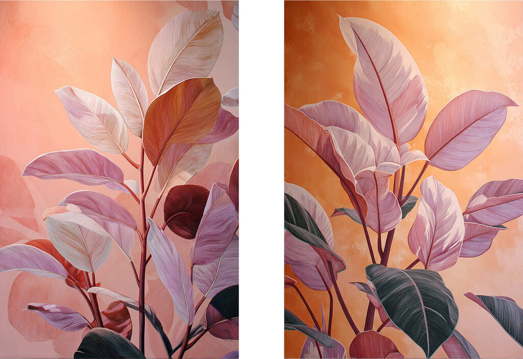 Folhas ao entardecer — design completo