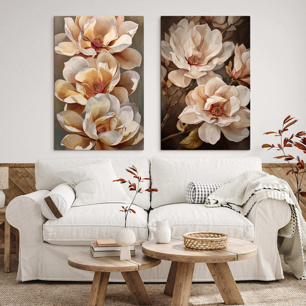 Flores sobre castanho escuro — interior 2