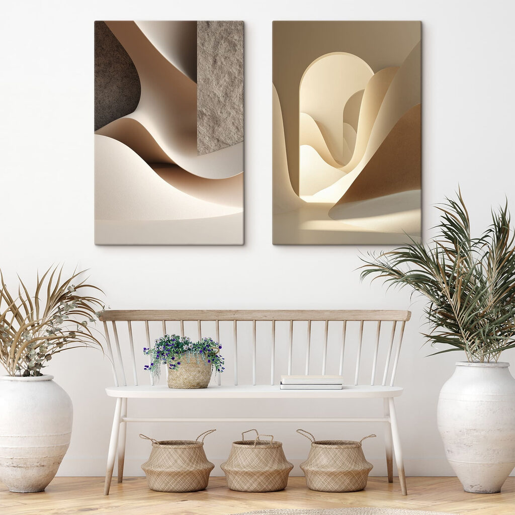 Luz entre formas curvas — interior 1