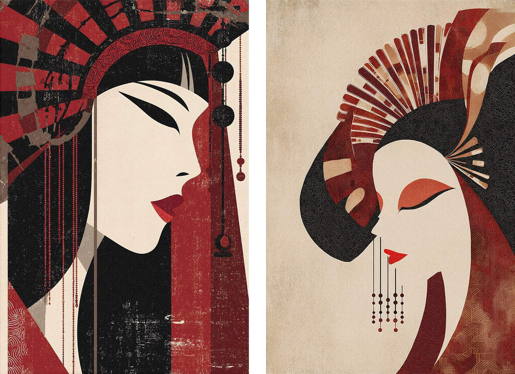 Um par de mulheres — design completo