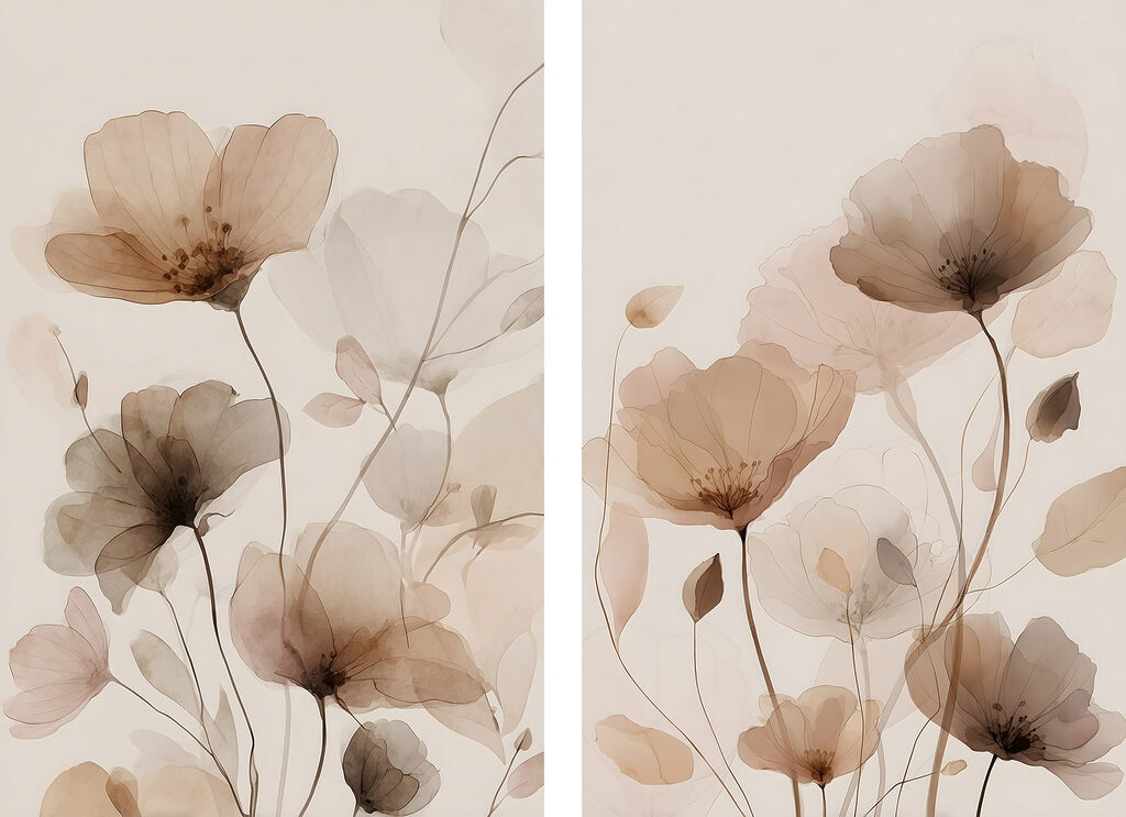 Flores suaves — design completo