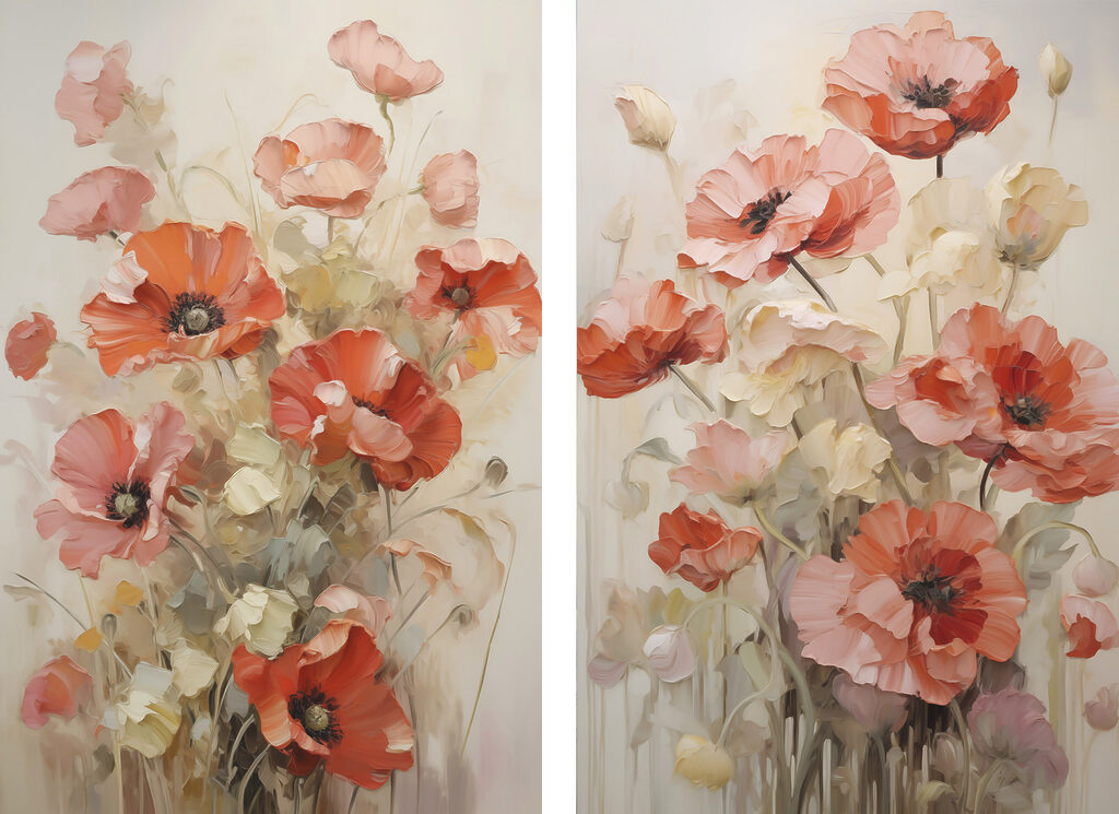 Flores pintadas — design completo