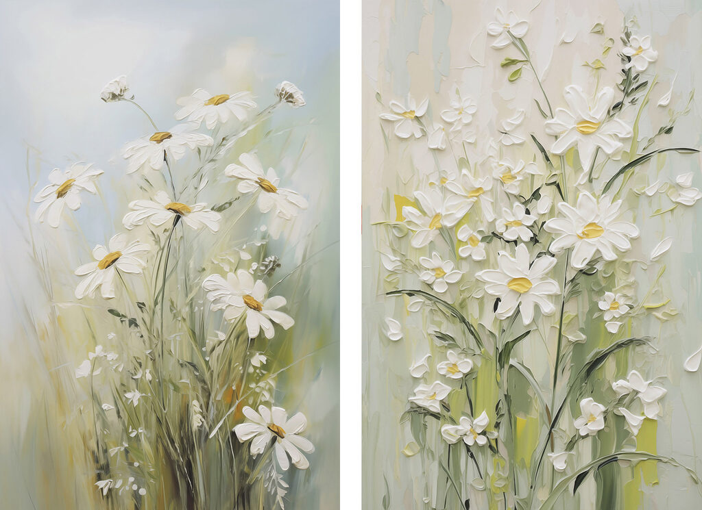 Flores silvestres em hastes — design completo