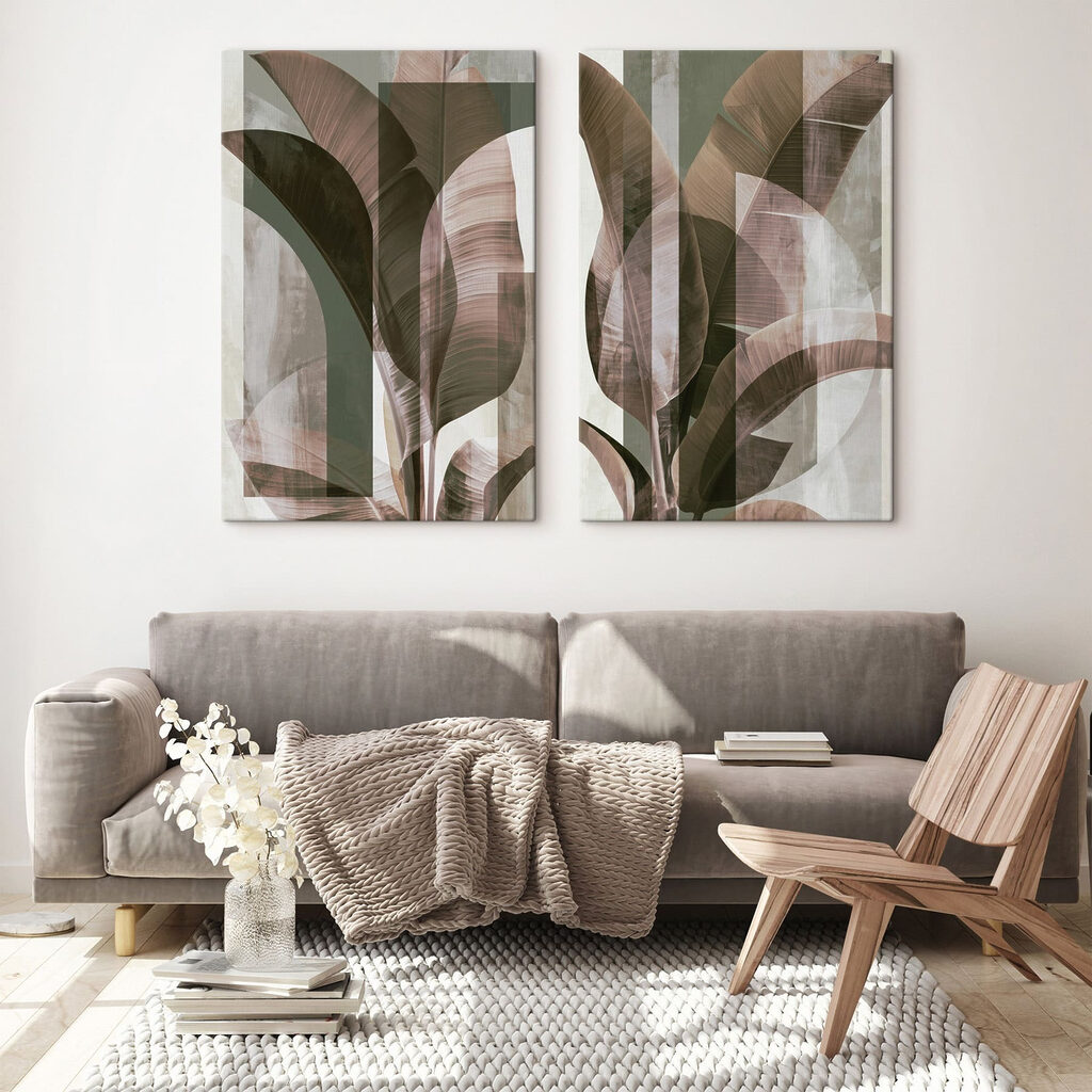 Folhas em camadas curvas — interior 1