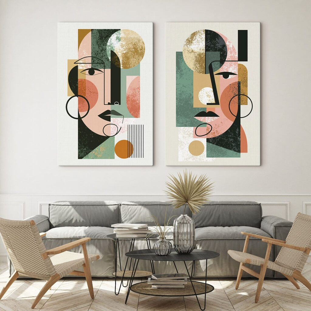 Rostos de áreas coloridas — interior 2