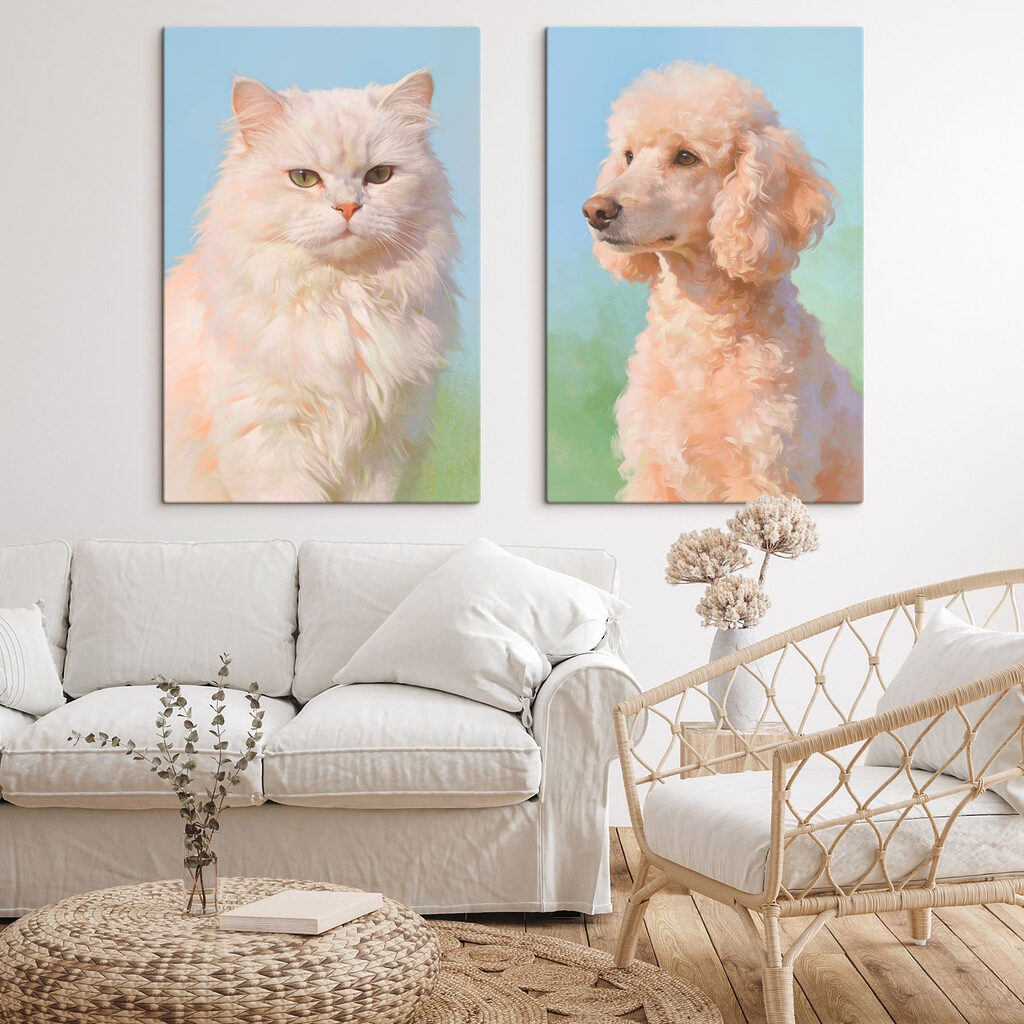 Gato e cão juntos — interior 1