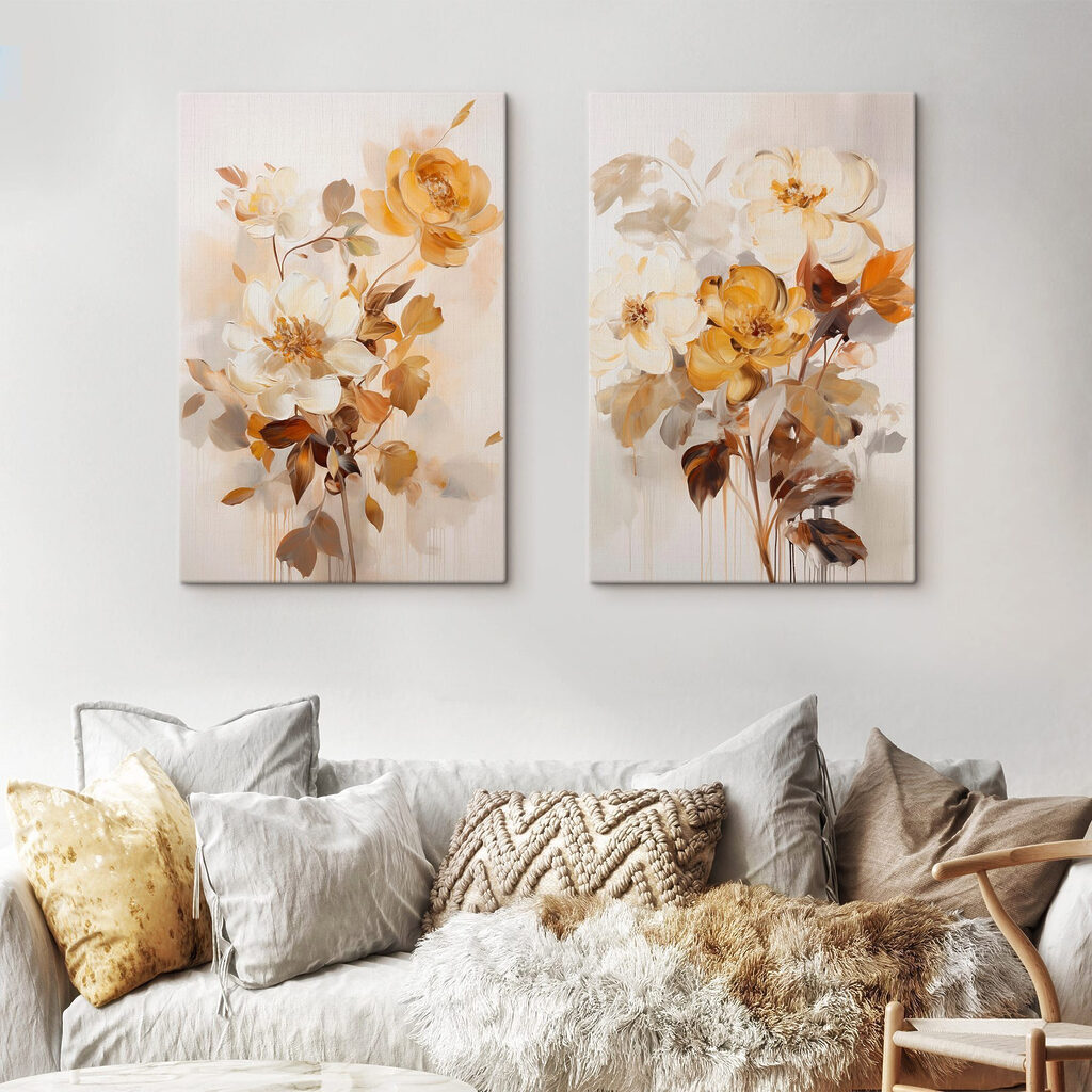 Flores sobre fundo branco — interior 1
