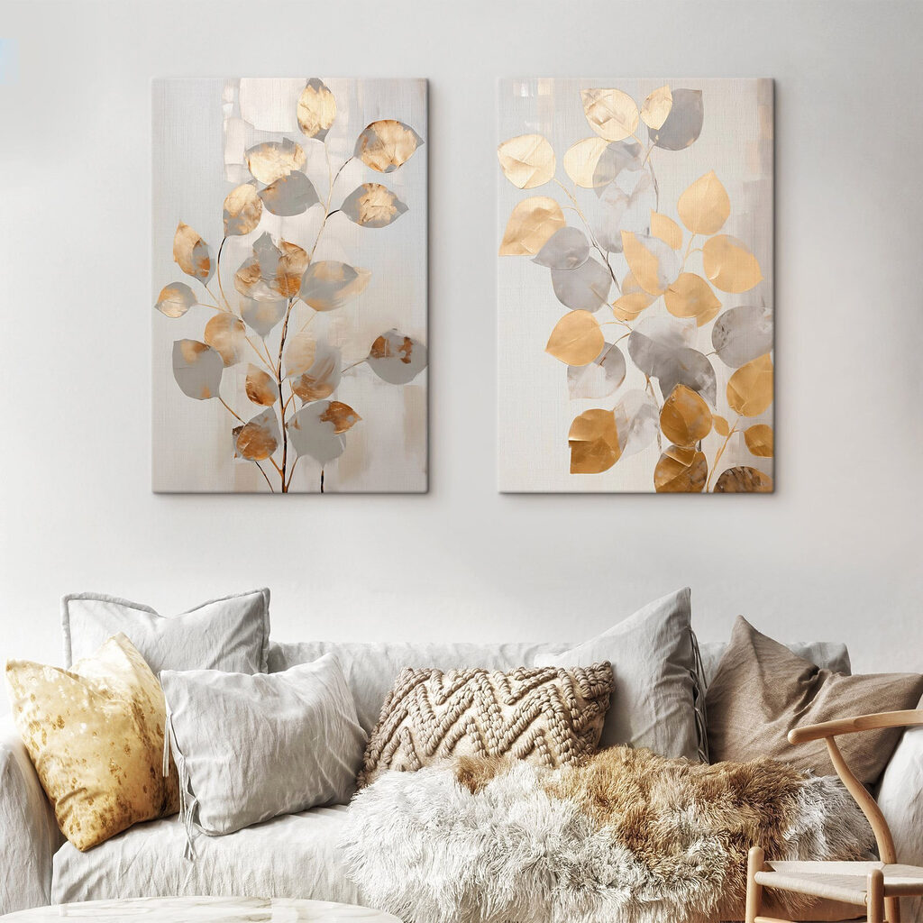 Folhas com brilho quente — interior 2