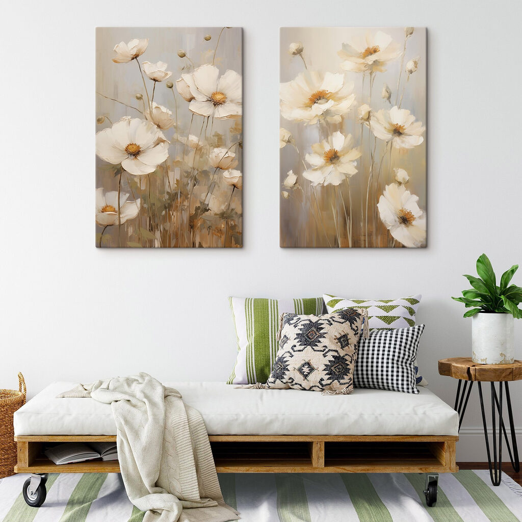 Flores brancas sobre erva — interior 2