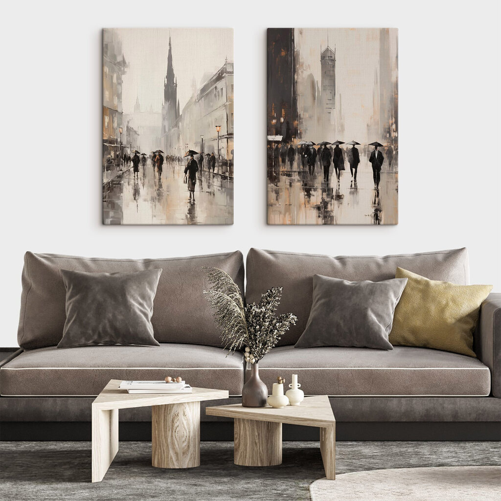 Guarda-chuvas na cidade — interior 1