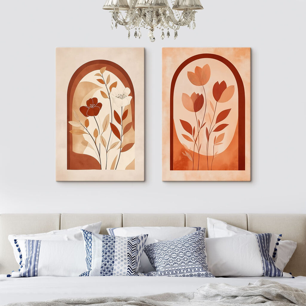 Pinturas florais e folhas — interior 2