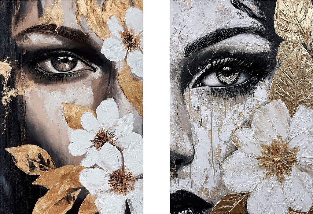 Olhar entre as flores — design completo
