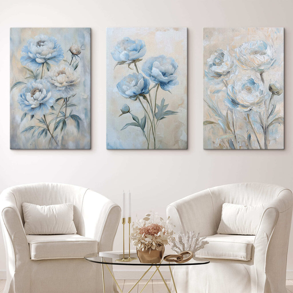 Flores azuis delicadas — interior 2