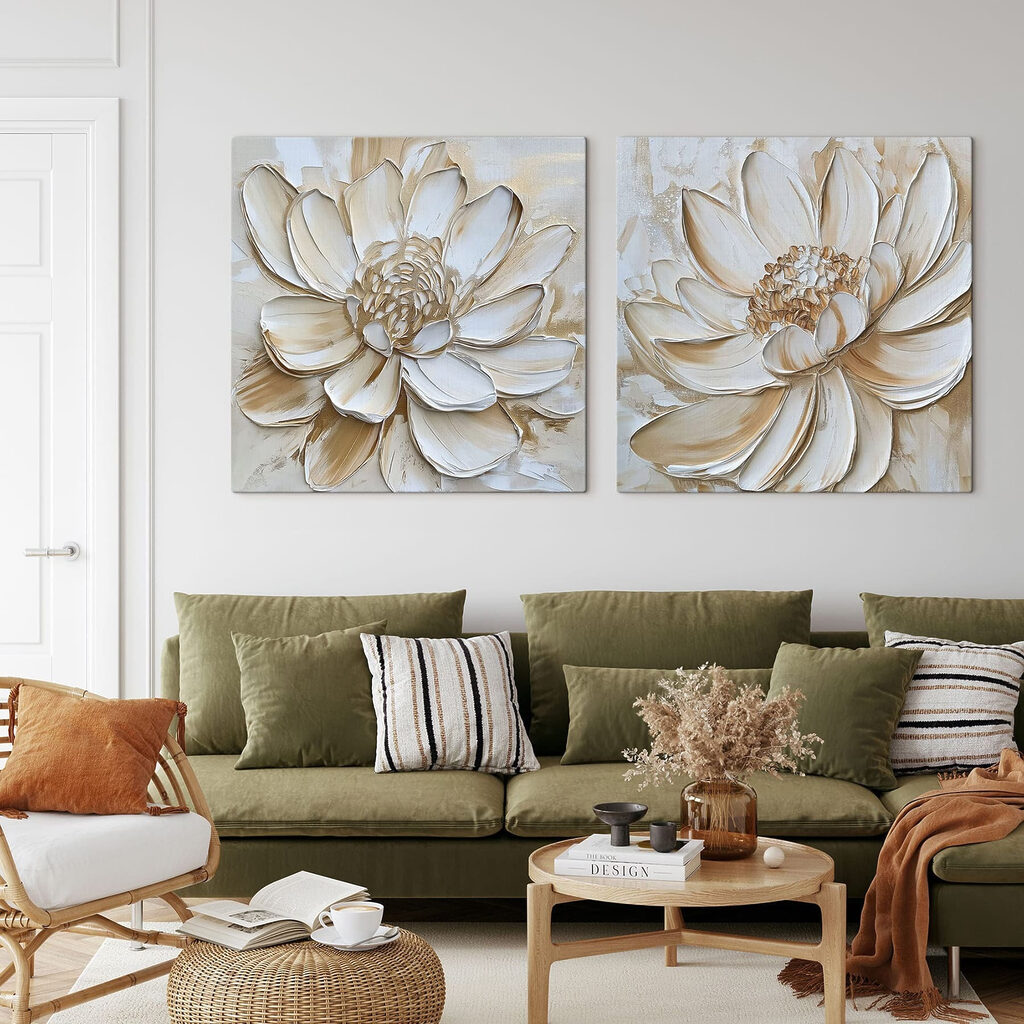 Flor de contornos dourados — interior 1