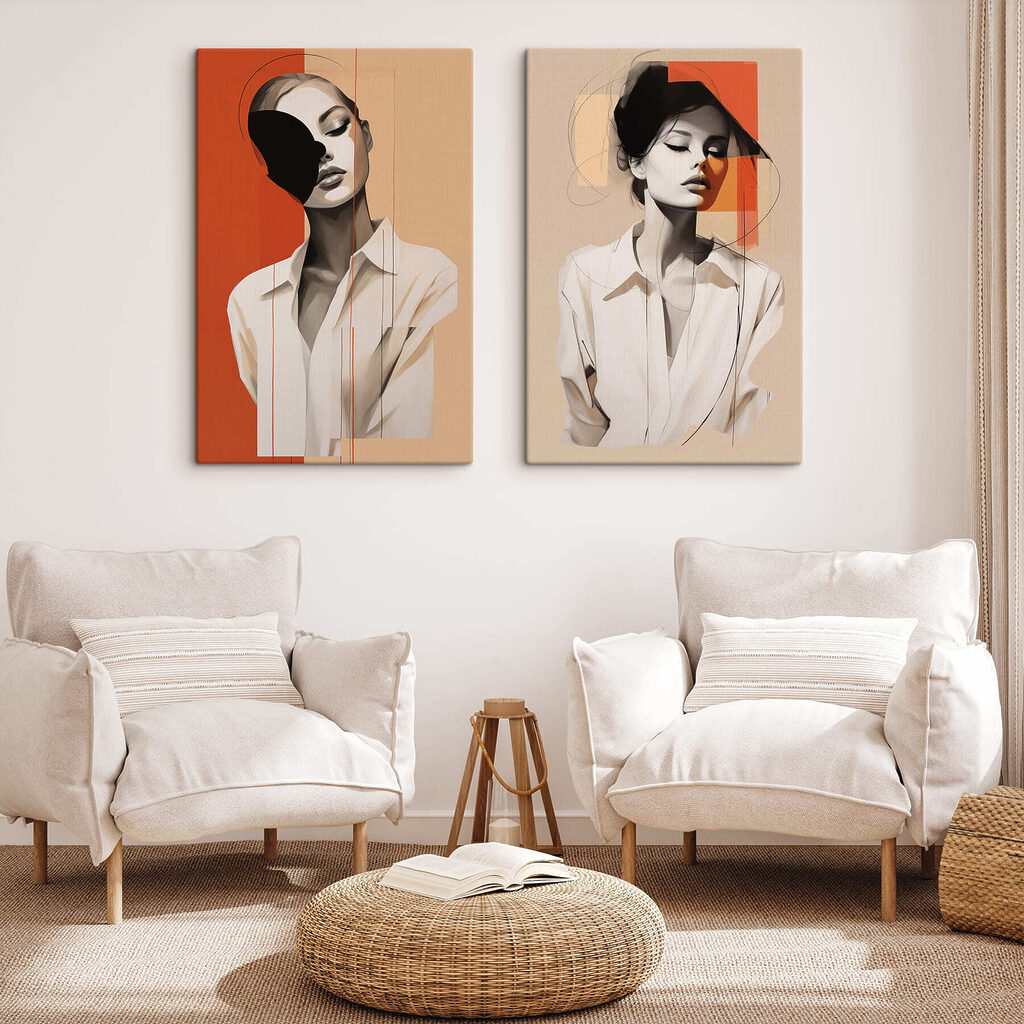 Olhos fechados, blusa branca — interior 2