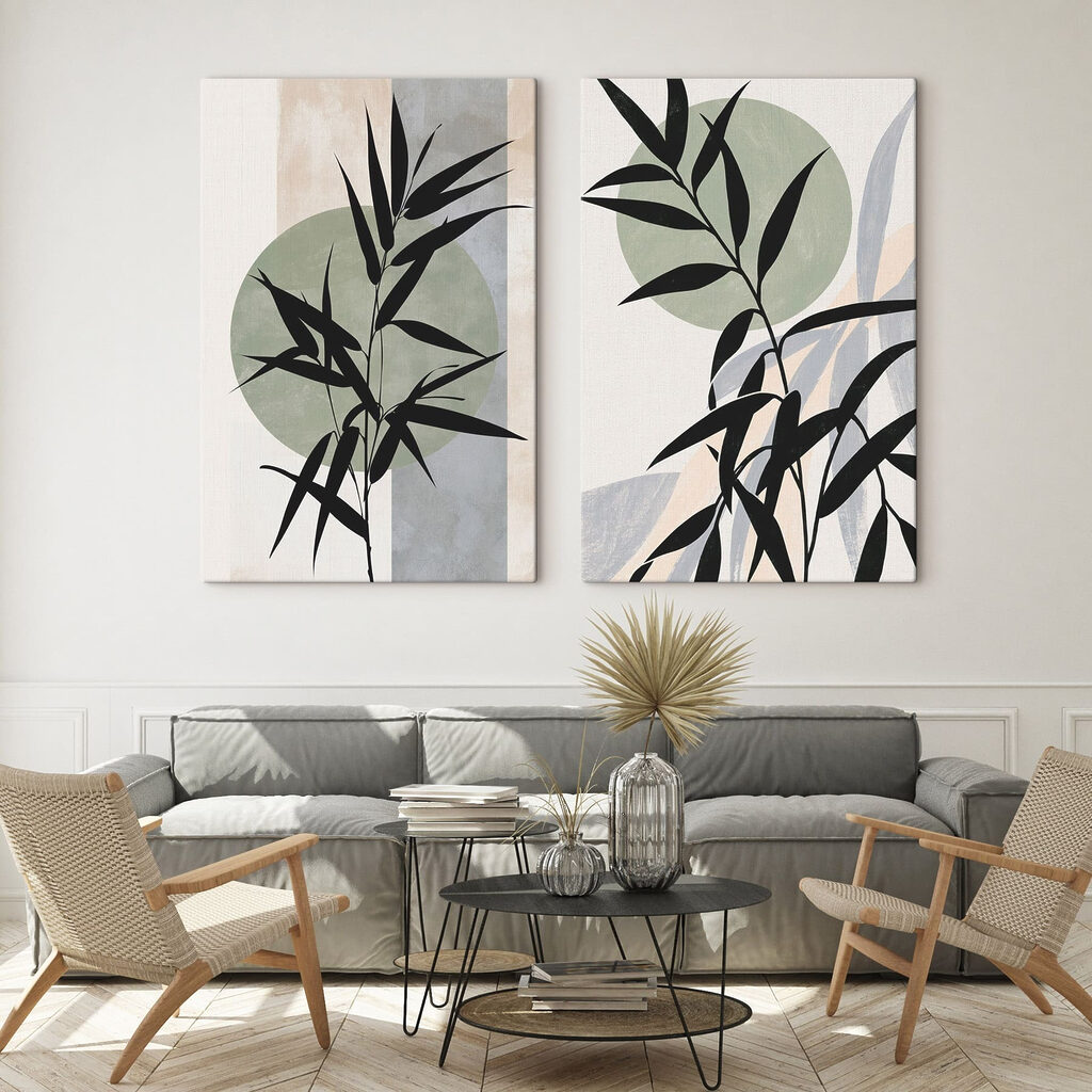 Bambu preto em círculos — interior 1