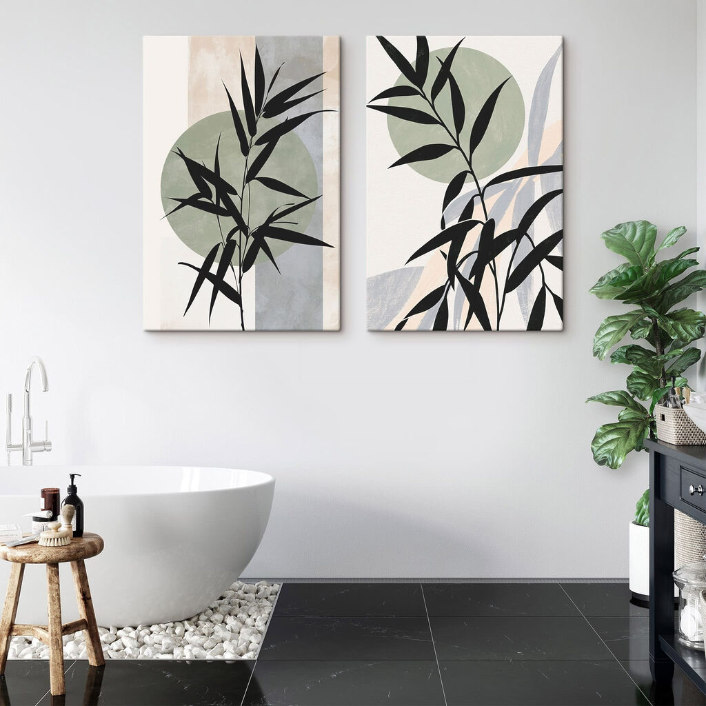 Bambu preto em círculos — interior 2