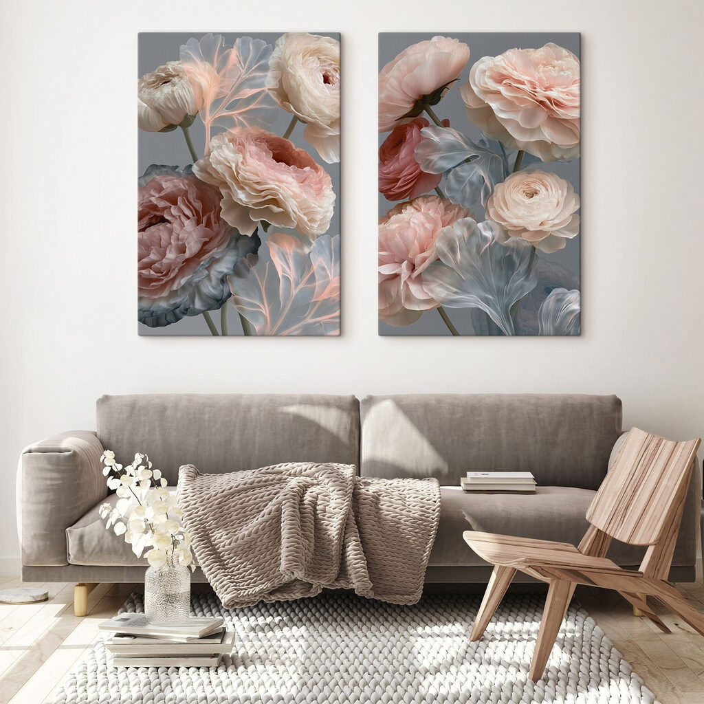 Ramalhete suave em cinzento — interior 1