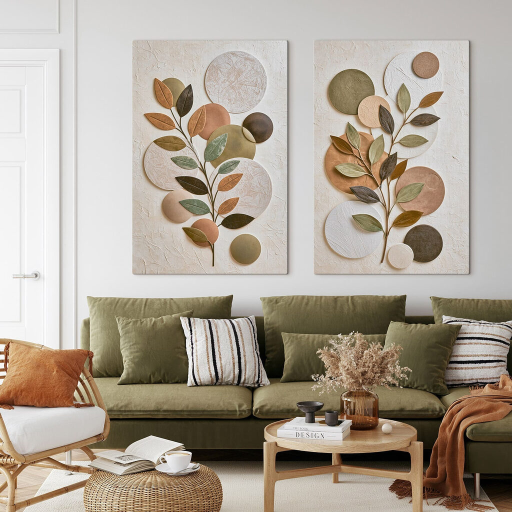 Folhas entre círculos — interior 2
