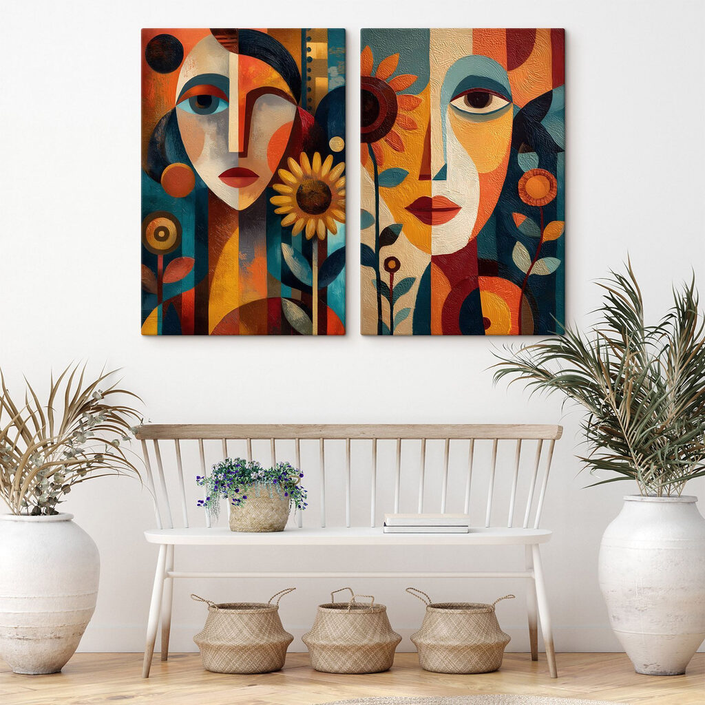 Duas mulheres em colagem — interior 2