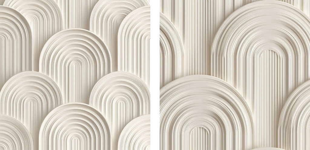Arcos em ritmo infinito — design completo
