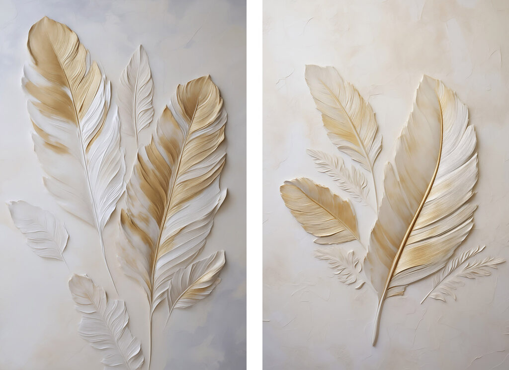 Folhas em tons suaves — design completo