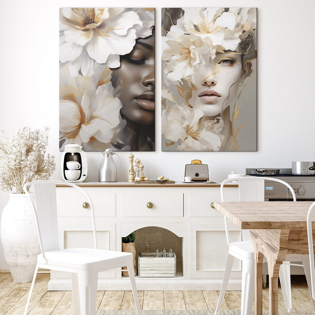 Mulher entre flores — interior 2