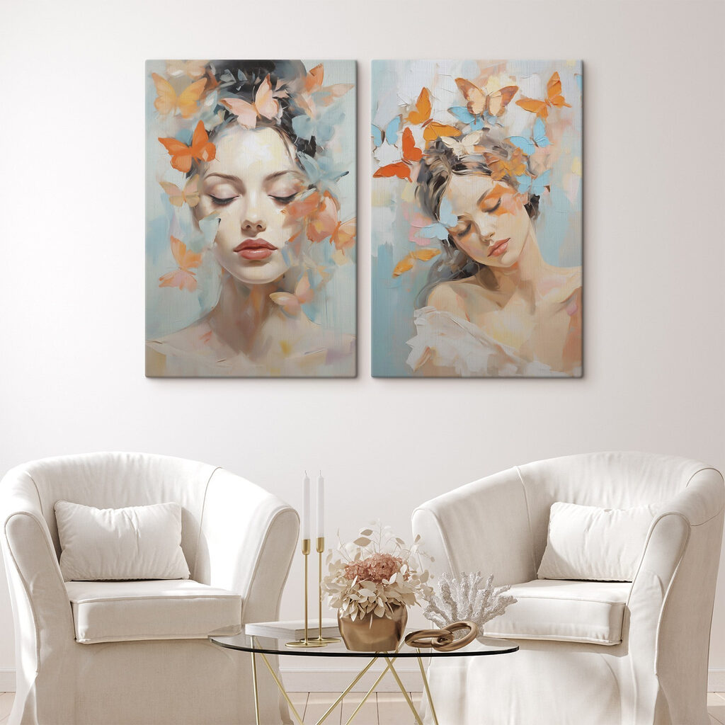 Rostos entre borboletas — interior 1