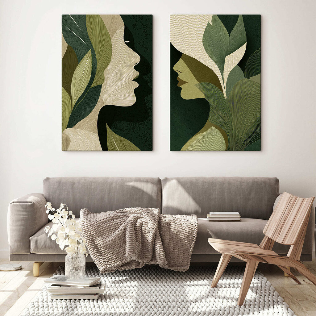 Rostos feitos de folhas — interior 1