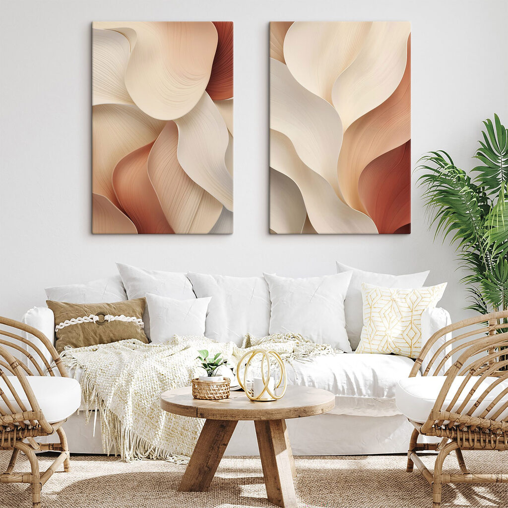 Dobras em tons quentes — interior 2