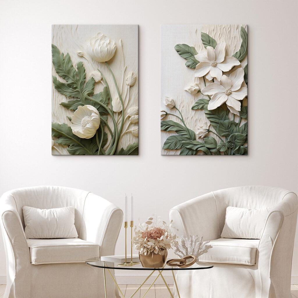 Flores em hastes verdes — interior 2