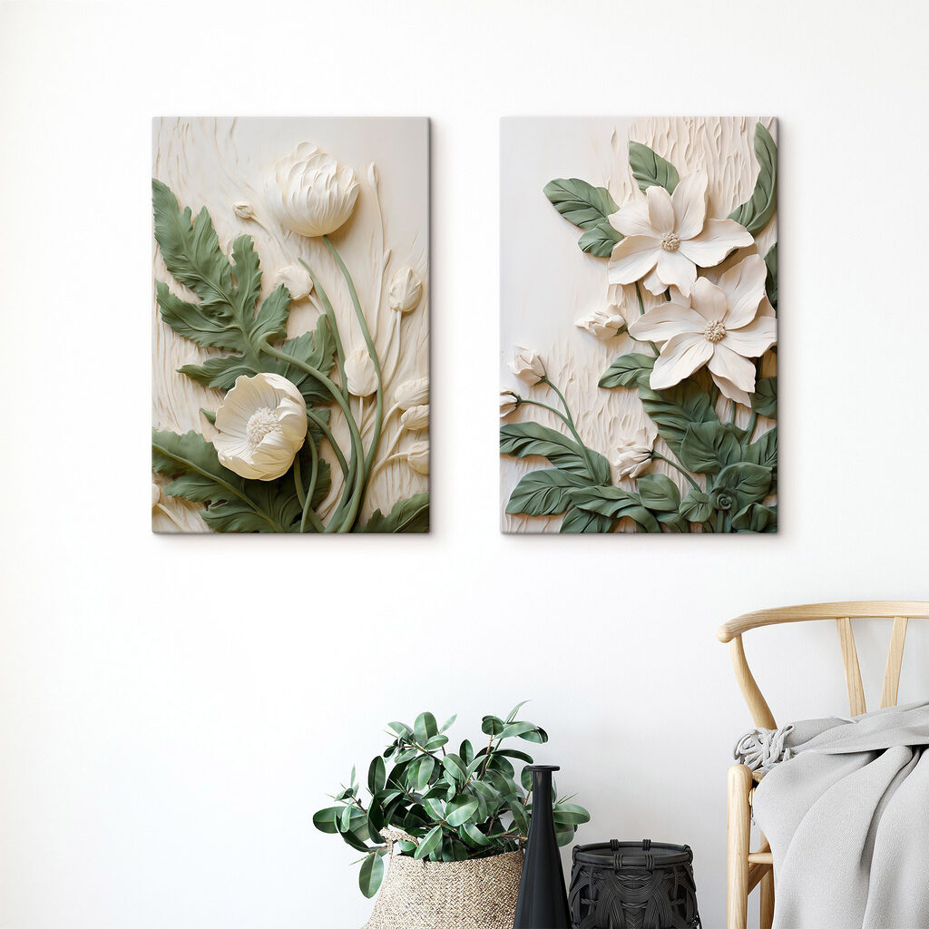 Flores em hastes verdes — interior 1