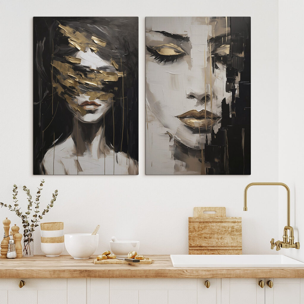 Olhos fechados em dourado — interior 2