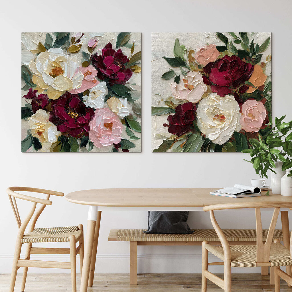 Rosas e peónias pintadas — interior 2