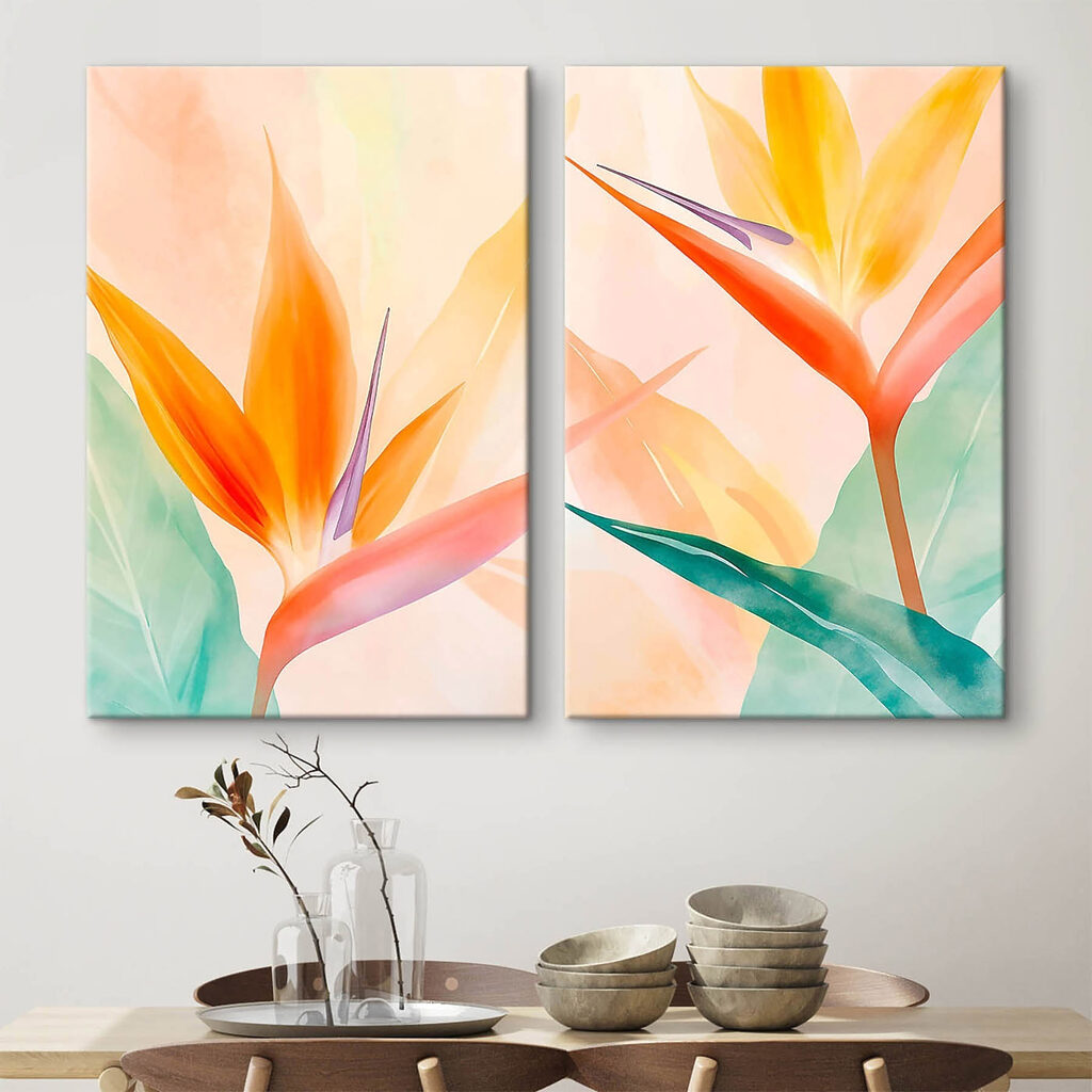 Flores tropicais a abrir — interior 1