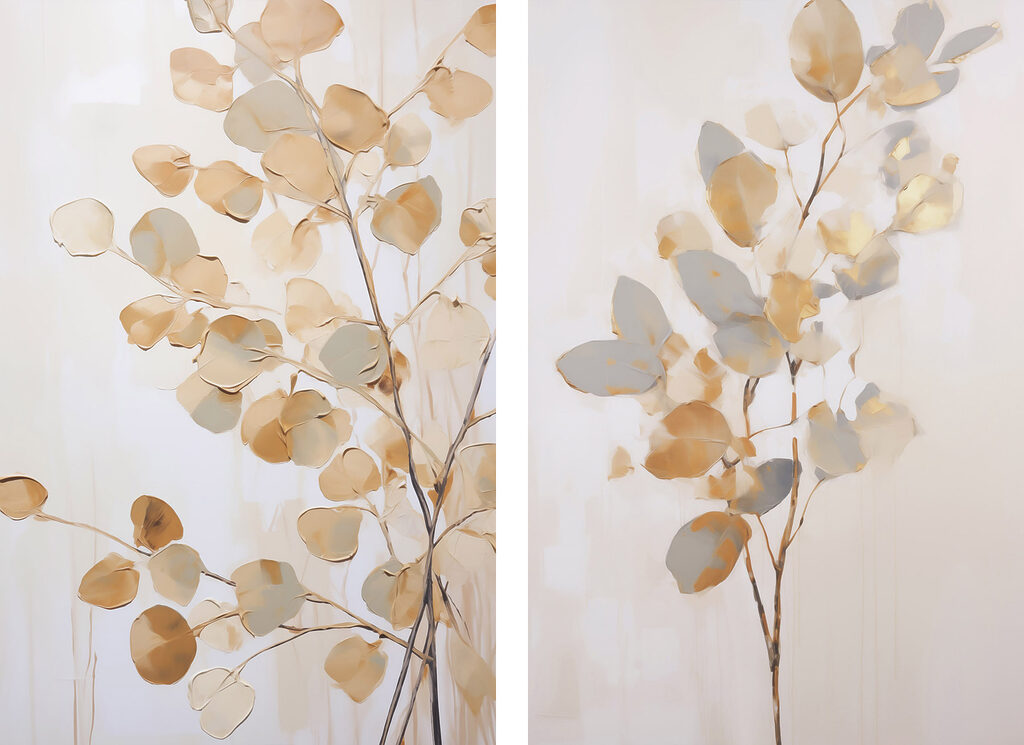 Luz entre folhas redondas — design completo
