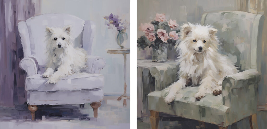 Cão no cantinho preferido — design completo