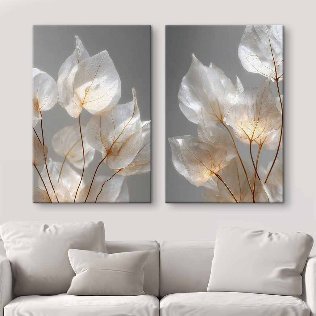 Folhas à contraluz — interior 1