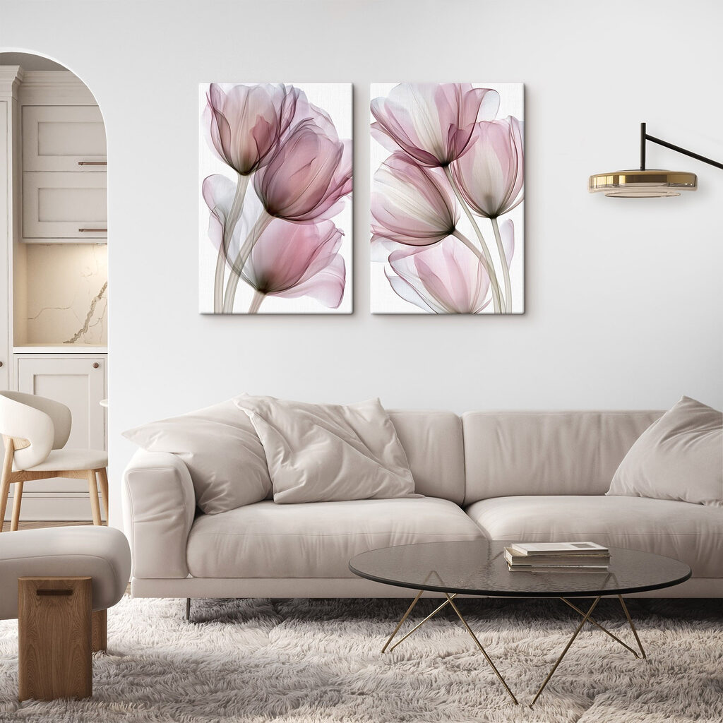 Tulipas em rosa translúcido — interior 2