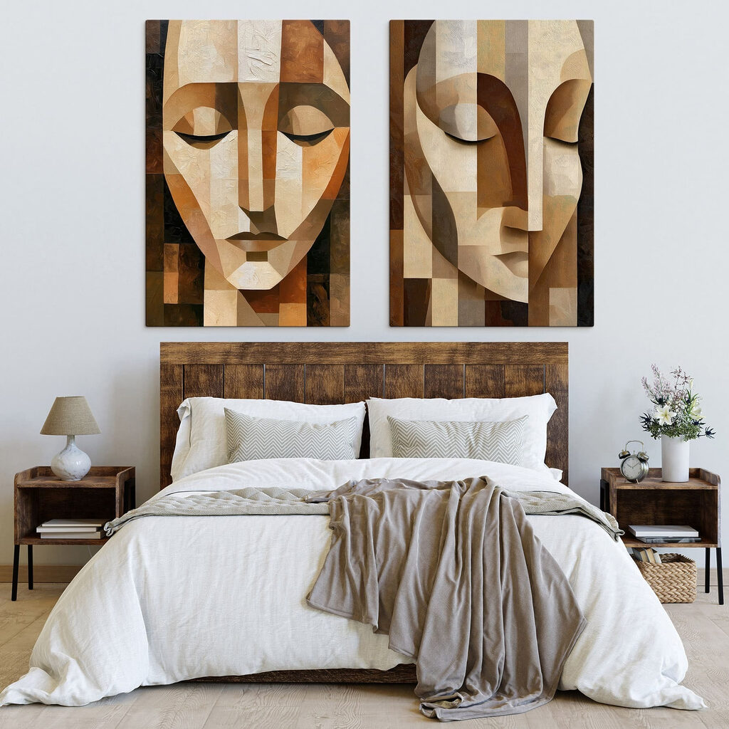 Par de rostos abstratos — interior 2