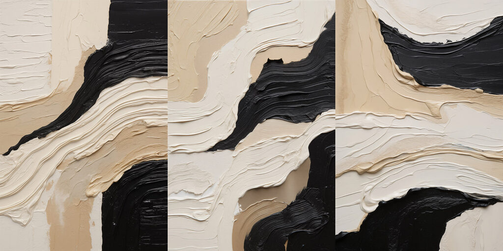 Ondas escuras em creme — design completo