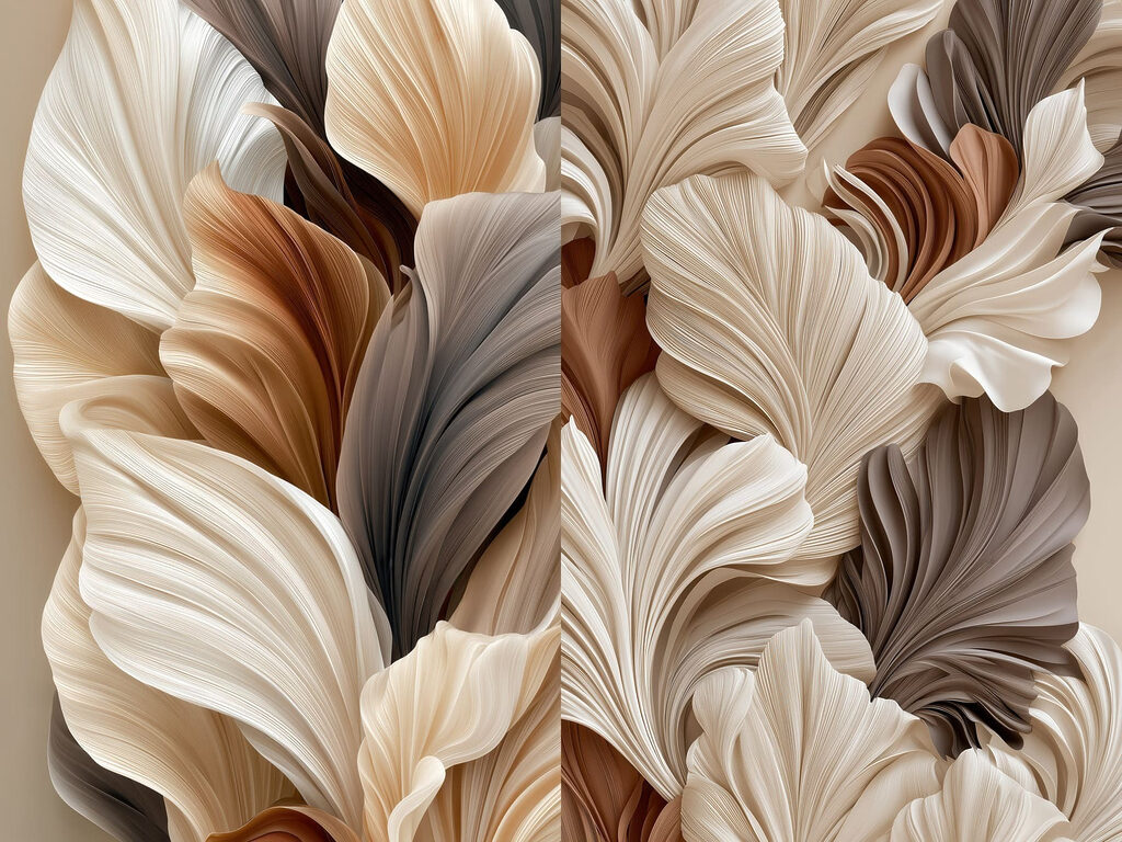 Leque de folhas — design completo