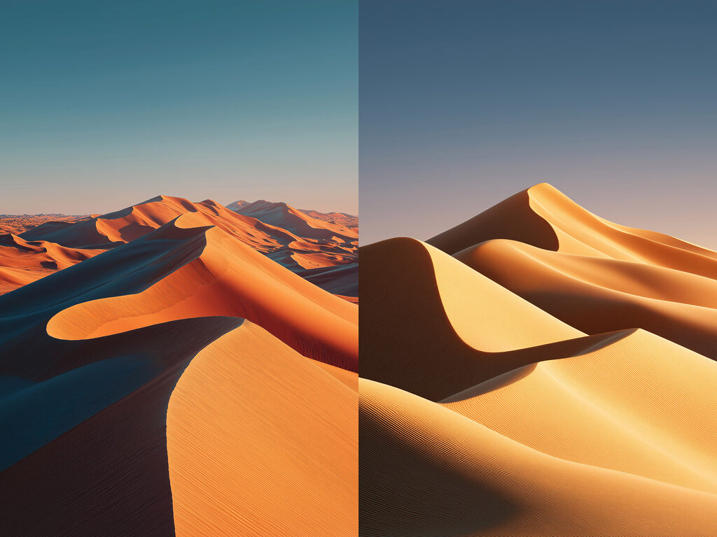 Dunas à luz rasante — design completo