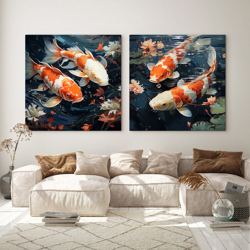 Peixes entre folhas — interior 2