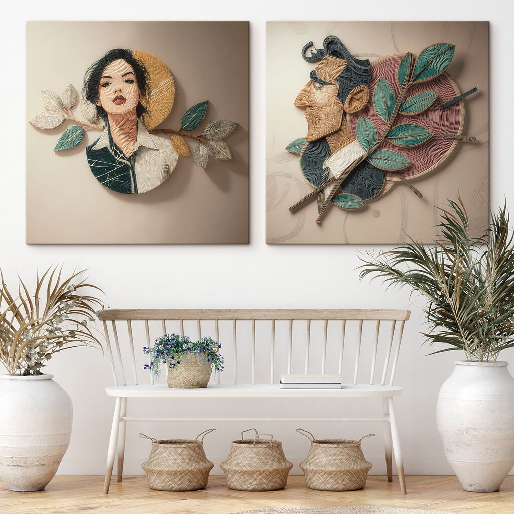 Retratos entre folhas — interior 1